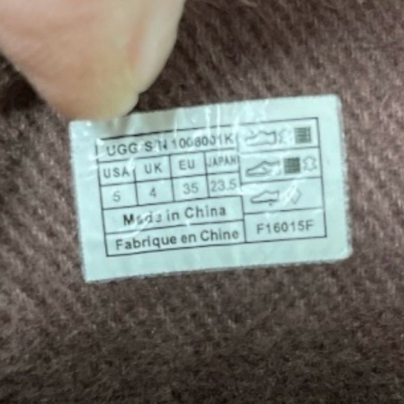 Unisex UGG Boots Kids 6 Brown Orin Wool Cuff Lace Up Ankle
Bootie Casual - Picture 7 of 8